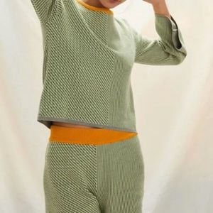 Anthropologie Dolan 2 Piece Sierra Lounge Set Pajamas Shorts + Top Size L